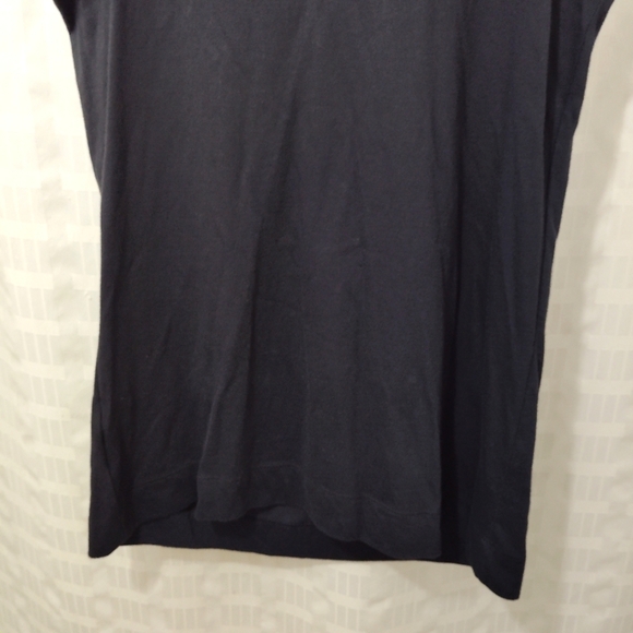 Vera Wang Tank Top Black Sequins Eyelash Lace Edges Cotton Blend Medium M - Picture 9 of 11